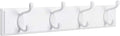 SONGMICS Wall-Mounted Coat Rack, Hook Rack, 4 Dual Metal Hooks, by SONGMICSbySONGMICSHOME