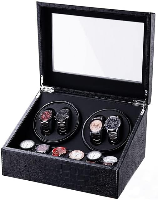 Watch Winder for Automatic Watches, Ultra Quiet Motor, 4 Automatic Watches and by LALAHOO