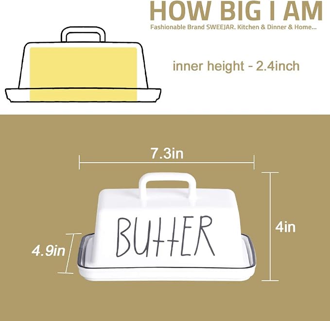 Sweejar Ceramic Butter Dish - Image 3