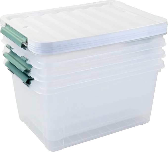 35 Quart Latch Box, Plastic Storage Bins - Image 2
