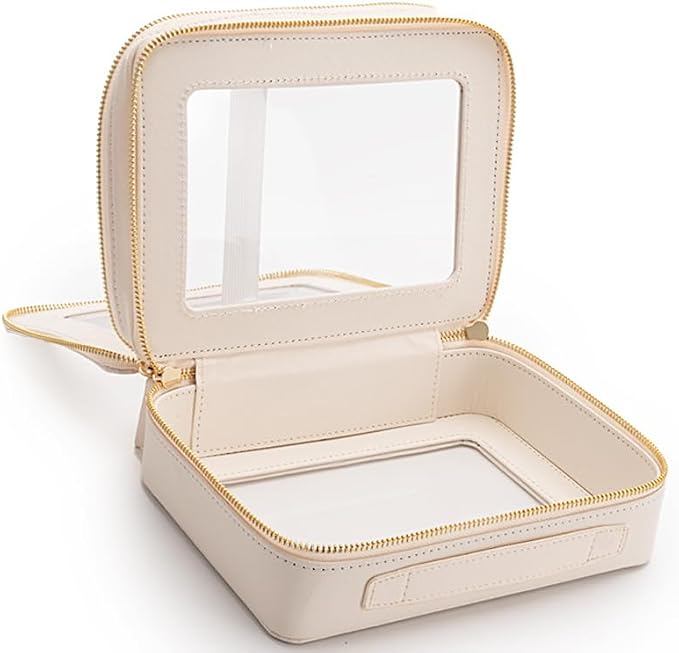 Aveniee Large Clear Makeup Bags, Double Layer Cosmetic Bags - Image 8