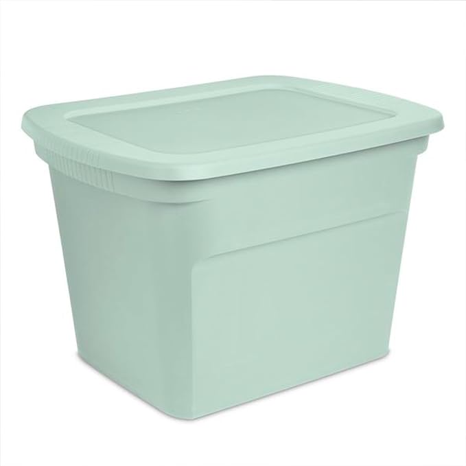 Sterilite 32 Pack Tote, Plastic Stackable Storage Bin Container by Sterilite