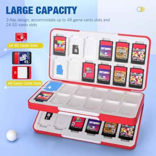 MoKo 48 Game Card Case Compatible with Nintendo Switch 2/Switch OLED/Lite