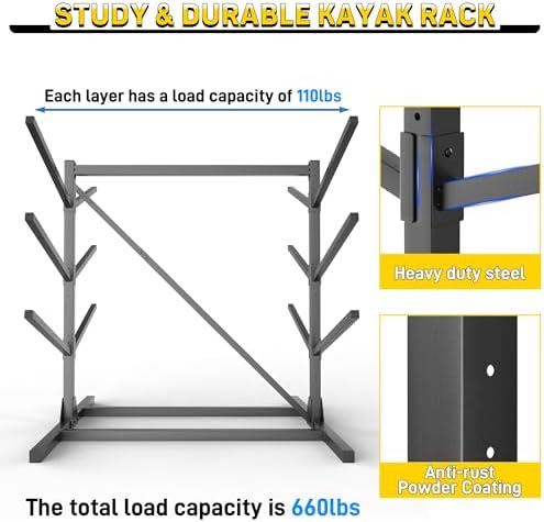 Ultrawall Kayak Storage Rack, Freestanding Kayak Racks for Garage