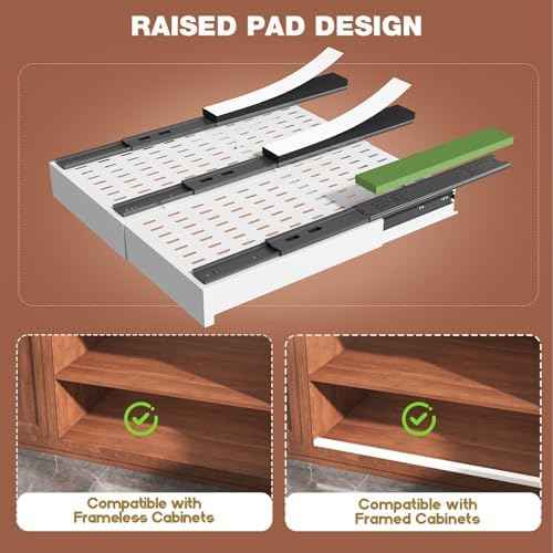 Seinloes Pull Out Cabinet Organizer,4-Side Expandable to Maximize