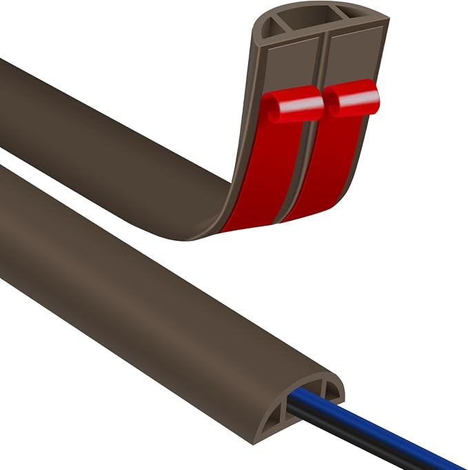Floor Cord Covers for Wires 10FT Cable Hider Wire Cover Self Adhesive Cord by JAHOMFAI
