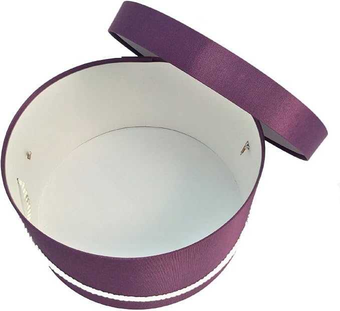 Sarah's Hat Boxes Classic Amethyst Hat Box – 21.5" x 11.5" Handmade in USA – - Image 2