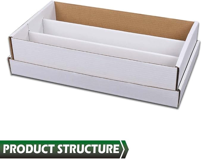 GRAND ORANGE 3Row 3000 Count Trading Card Storage Box Corrugated Cardboard - Image 9