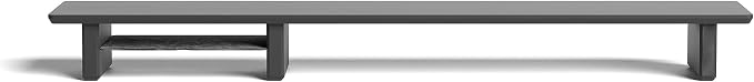 Raico Desk Cockpit Shelf Monitor Stand System Dual Screen Setup Wood Large Desk by RAICO