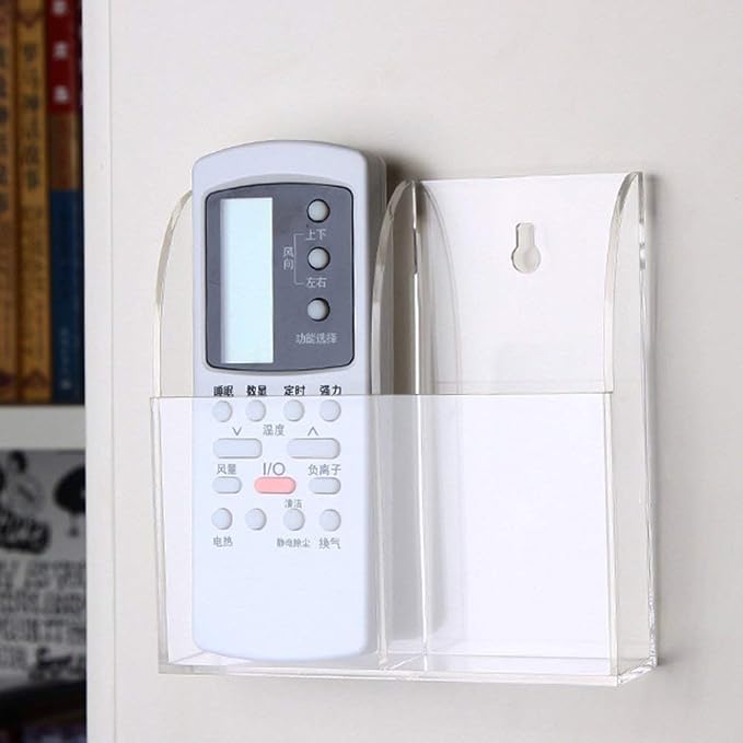 APSOONSELL Remote Control Holder Organizer Wall Mount Acrylic Tidy - Image 2