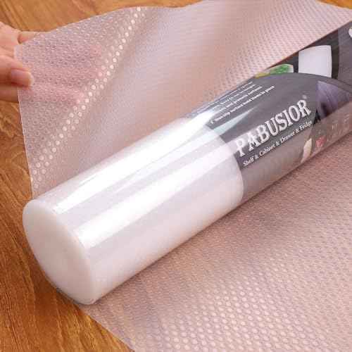 Clear Shelf Liners for Kitchen Cabinets: Bathroom Drawer Liner 15"W x 360"L