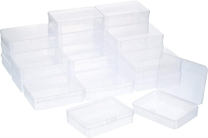 SATINIOR 24 Packs Small Clear Plastic Beads Storage Containers Box - Image 5