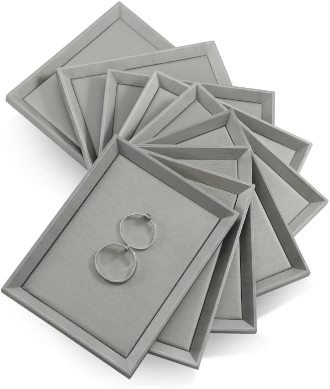 PU Leather Jewelry Display Tray For Necklace,Earring,Ring,Bracelet