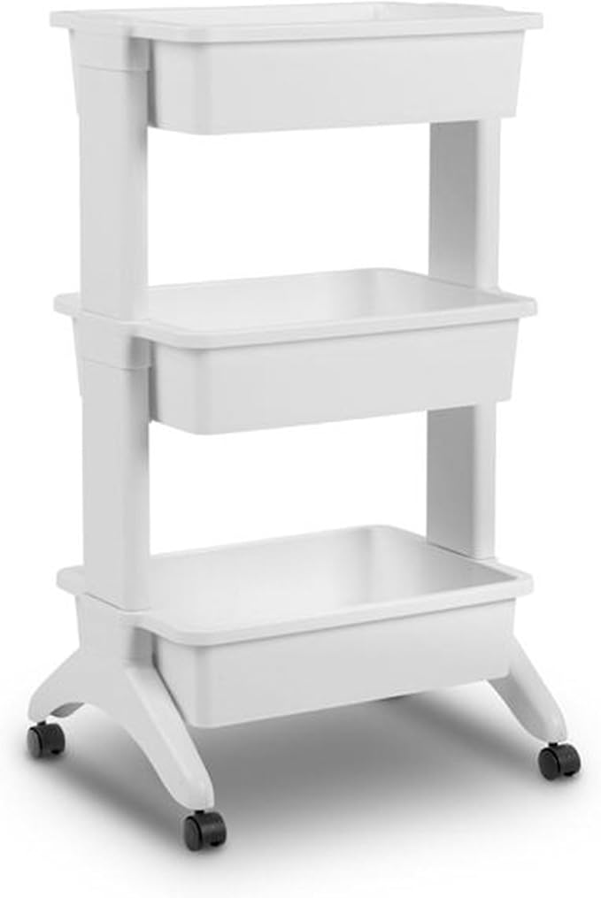 Sterilite 3 Tier Utility Cart Portable Storage Open Bin Organizer - Image 2