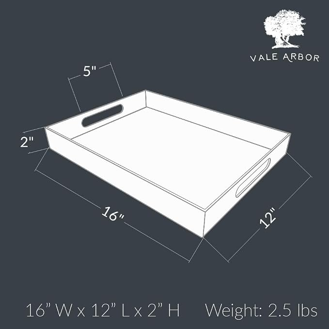Black Acrylic Serving Tray for Vanity, Food and Décor - Image 5