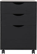 QDSSDECO 3 Drawer Mobile File Cabinet, Rolling Vertical Filing Cabinet fits A4 by QDSSDECO
