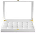 Oirlv Premium Blue Leather 24 Grid Jewelry Tray by Oirlv