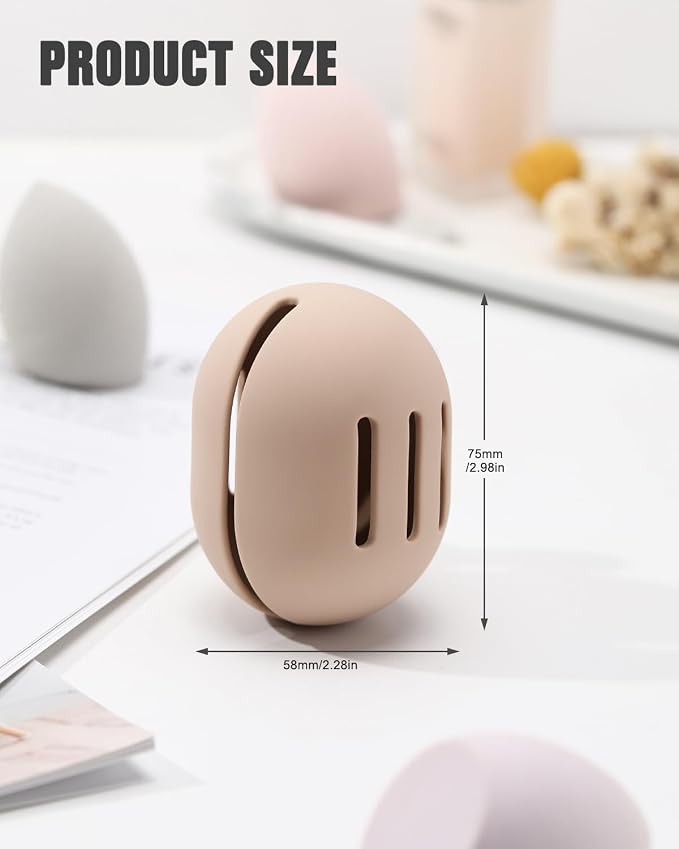 FERYES 2 PCS Makeup Sponge Holder – Shatterproof Eco-Friendly Silicone Beauty - Image 7