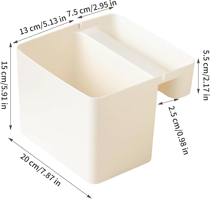 Double-Layer Bedside Pocket Organizer, HIPS Storage Holder - Image 2
