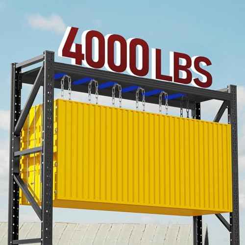 48" W x 20" D x 79" H Metal Storage Shelves, 4 Tier Heavy Duty Garage Shelving Units, 4000LBS Garage Storage Shelves Rack, Adjustable Shelf, Industrial Shelving for Warehouse, Basement