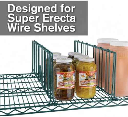 Metro DD18K3 Super Erecta 8" High Shelf Divider for Wire Shelves, Metroseal Green Epoxy, 18"