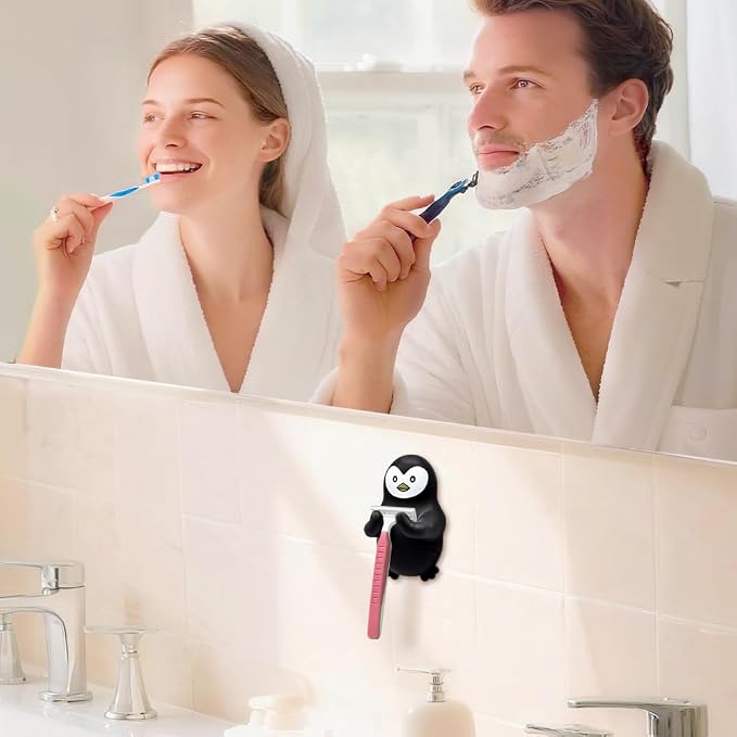 Cute Penguin Razor Holder Shower, Animals Bathroom Decor, Cute Gadgets Leg - Image 4