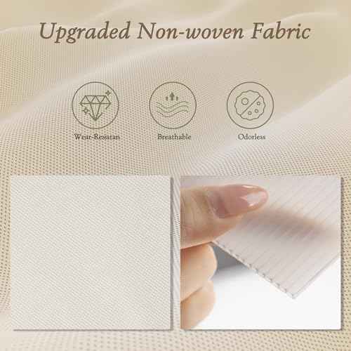 Criusia Drawer Organizer 18-Piece Set, Dresser Organizer for Baby Clothes, Foldable Closet Storage & Drawer Dividers for Underwear, Socks, Nursery (Beige)