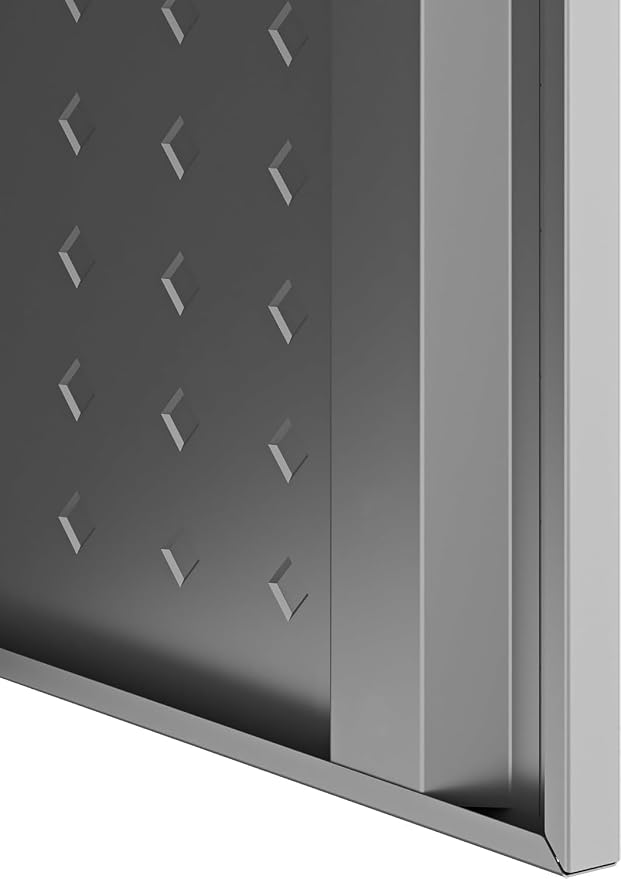 Manhattan Comfort Fortress Floating Storage Cabinet, Modern Stainless-Steel - Image 12