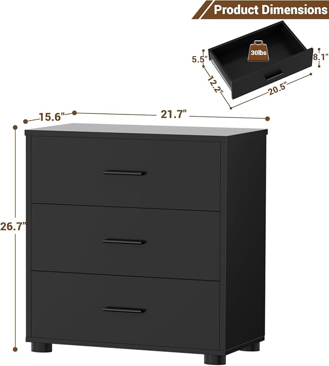 Aheaplus Closet Drawers Set of 2, Wood Closet Organizers and Storage - Image 8