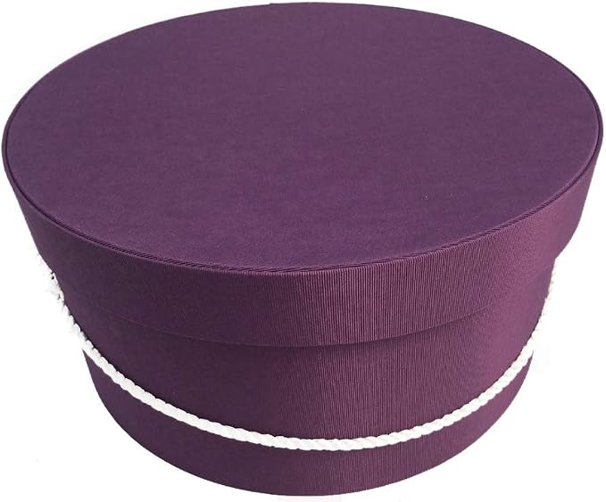 Sarah's Hat Boxes Classic Amethyst Hat Box – 11" x 5.5" Handmade in USA – - Image 4