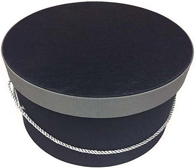 Sarah's Hat Boxes Classic Black/Gray Hat Box – 18.5" x 9.5" Handmade in USA – - Image 4