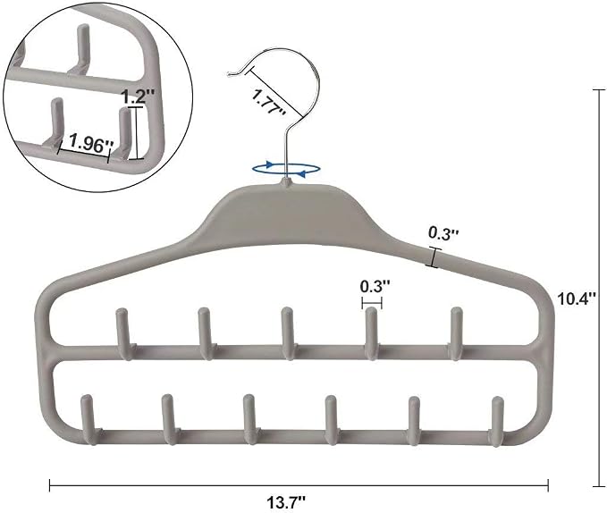 FairyHaus Belt Hanger Organizer 2 Pack, Non Slip Tie Rack Holder, Durable - Image 5