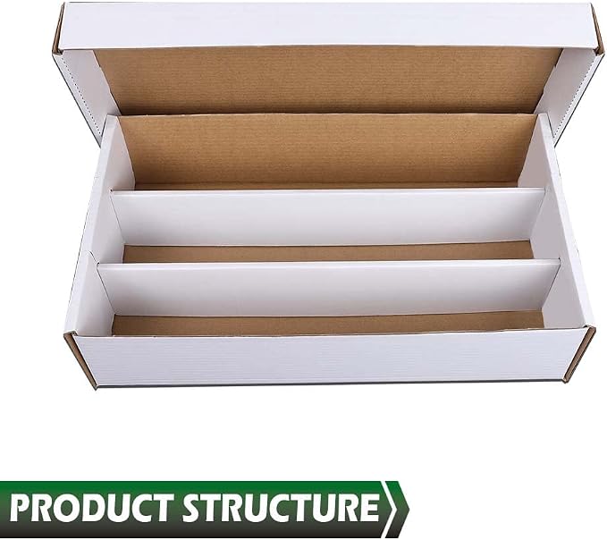 GRAND ORANGE 3Row 3000 Count Trading Card Storage Box Corrugated Cardboard - Image 2