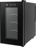 8 Bottle Wine Cooler, Small Wine Fridge Freestanding Wine Fridge by RibasuBB