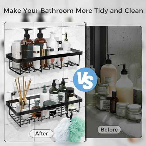 Shower Shelves, Adhesive Shower Caddy Storage Organizer 4-Pack