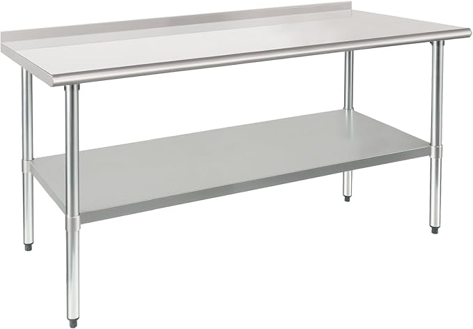 HARDURA Stainless Steel Prep & Work Table 30 x 72 Inches NSF Heavy Duty by HARDURA