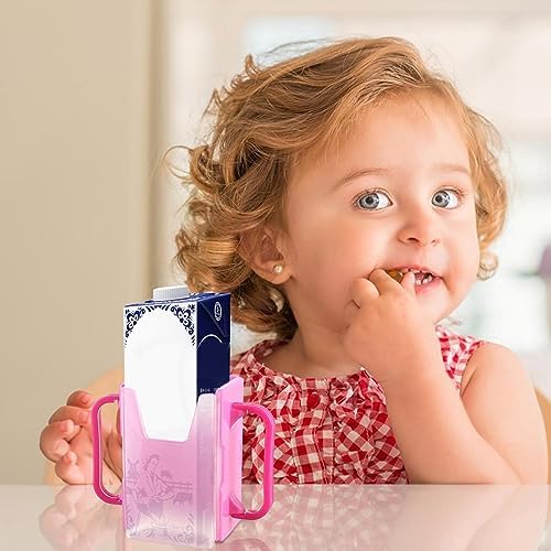 Milk Box Holder, PP Milk Box Cup Holder, No Squeeze Juice Box, Spill Proof Milk Carton Holder, Portable Juice Bag Length Adjustable, Spill Proof Milk Carton Holder for Home, Car, Traveling