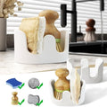 2 Pack Double Sponge Holder, Diatomite Stone Absorbent Sponge Stand
