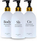 Shampoo Conditioner Body Wash Dispenser Set by Unknown