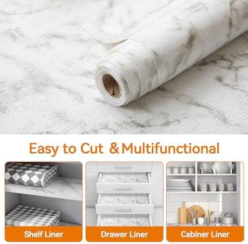 Shelf and Drawer Liner for Kitchen Cabinet Non-Adhesive Non Slip