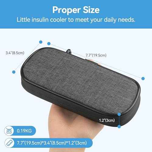 Gelozid Insulin Pen Cooler Travel Case Diabetic Medication Insulated Cool Organizer with 2 Reusable Ice Packs for Insulin Pen and Other Diabetic Supplies, for the Daily Life and Trip(Grey)