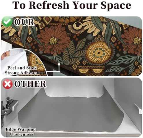 Floralplus Shelf Liner Self Adhesive Shelf Liner Non Slip Drawer Liners