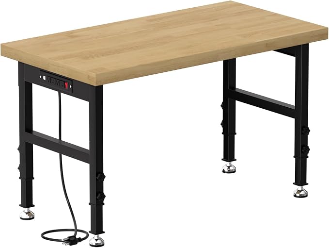 48" Work Bench, Adjustable Height Workbench by Pelnuies