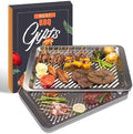 Grilling Prep and Serve Trays, Set of 2 Stackable Stainless Steel BBQ Tray, Standard Marinating Container, Serving Platter for Plating Food, BBQ Prep Tub for Marinating Meats, Grill Accessories