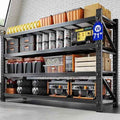 Yizosh 71" W Metal Garage Storage Shelves,5000LBS Heavy Duty 4-Shelf Adjustable Steel Organization Shelving,Utility Rack Shelf,71" W x 24" D x 69" H for Basement,Warehouse,Industrial