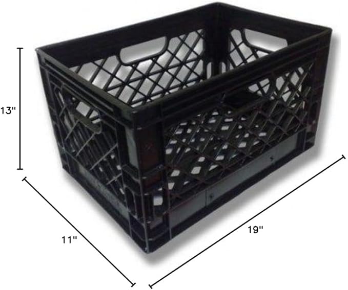 Authentic 19x13x11 6 Gallon 24 Quart Rectangular Dairy Milk Crate - Image 2