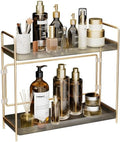 LEEDA 2 Tier Bathroom Counter Shelves, Countertop Shelf Organizer by leeda+space