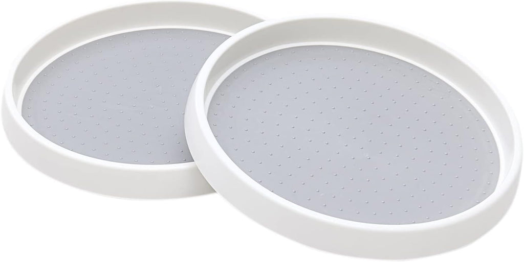 Lazy Susan Organizer, 10 Inch 360 Rotating Tray, 2 Pack