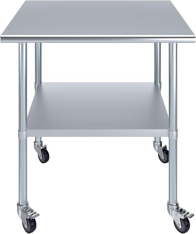 AmGood 30" x 36" Stainless Steel Work Table - Image 2