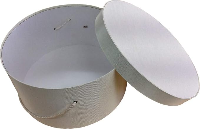 Sarah's Hat Boxes Classic Ivory Hat Box – 11" x 5.5" Handmade in USA – Odorless - Image 4